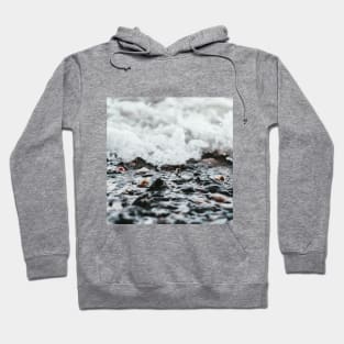 SCENERY 68 - Clear White Sea Water Wave Rock Beach Hoodie